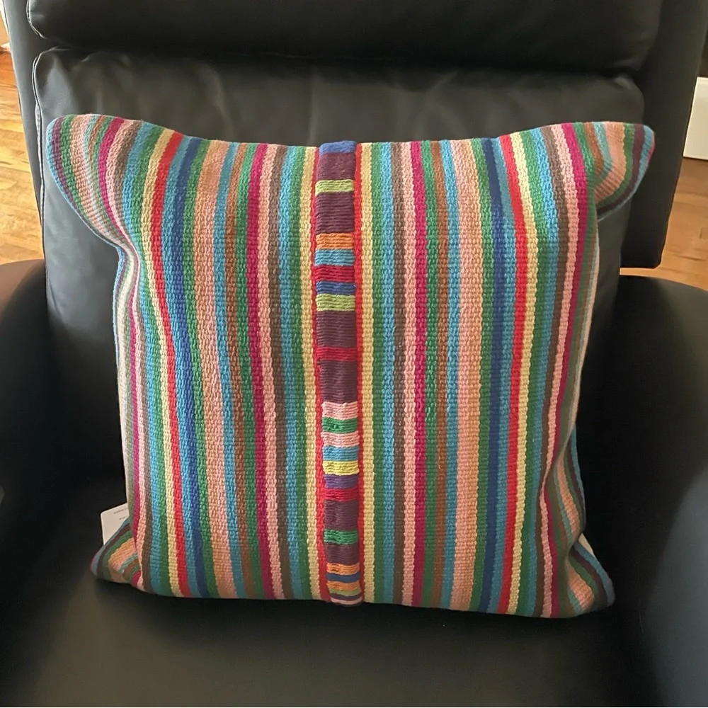 Pottery Barn Multi-Striped Woven Pillow Cover